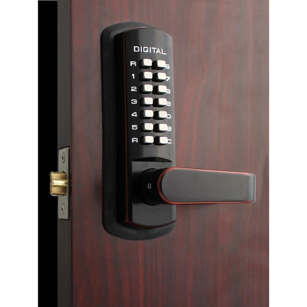Lockey Usa Lockey USA 3835-DC OB Oil Rubbed Bronze Double Combination Mechanical Keyless Lever Lock with Passage Function 3835-DC OB - main